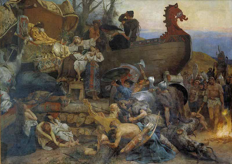 Henryk Siemiradzki Burial of a Varangian Chieftain Sweden oil painting art